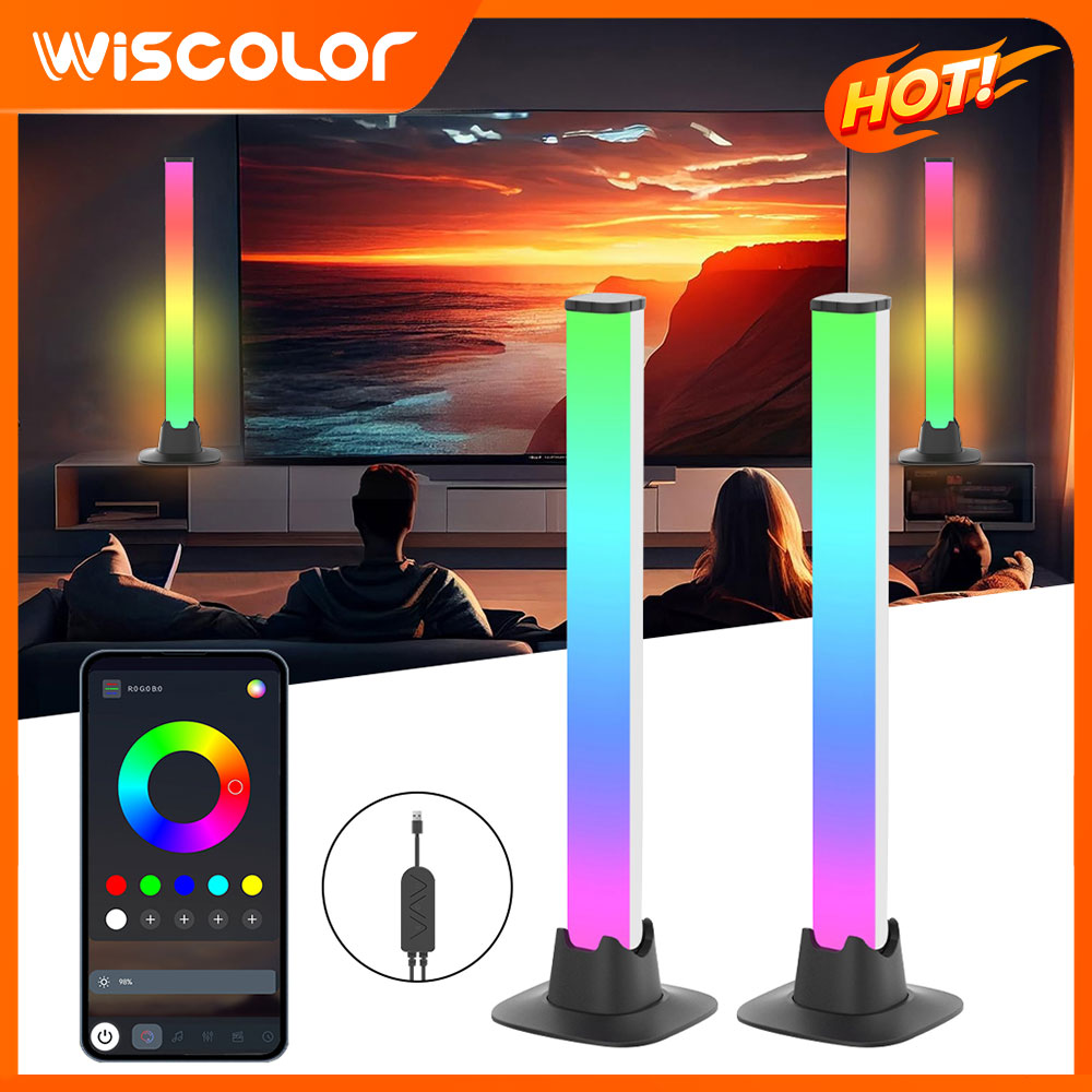 Desk Setup With Tv - Desktop-Setup RGB LED-Lichtleiste Bluetooth Smart Ambiente-LED-Streifen