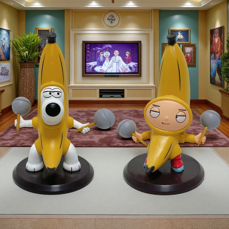 Desk Setup With Tv - Anime-Zubehör Schreibtisch-Dekoration Modellfigur Family Guy Banana