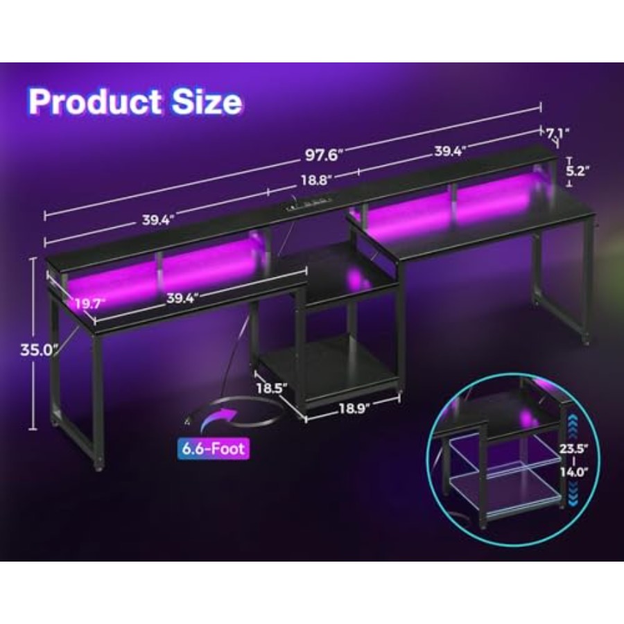 Gaming-Schreibtisch für 2 Pers – Desk Setup L Shaped Bewertung und Preis
